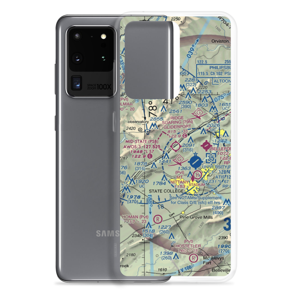 Ridge Soaring Gliderport (79N) VFR Sectional Samsung Case Samsung Galaxy S20 Ultra model shown