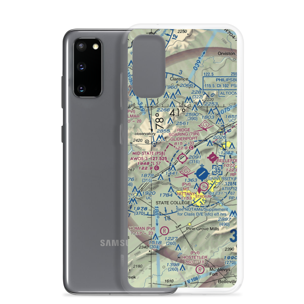 Ridge Soaring Gliderport (79N) VFR Sectional Samsung Case Samsung Galaxy S20 model shown