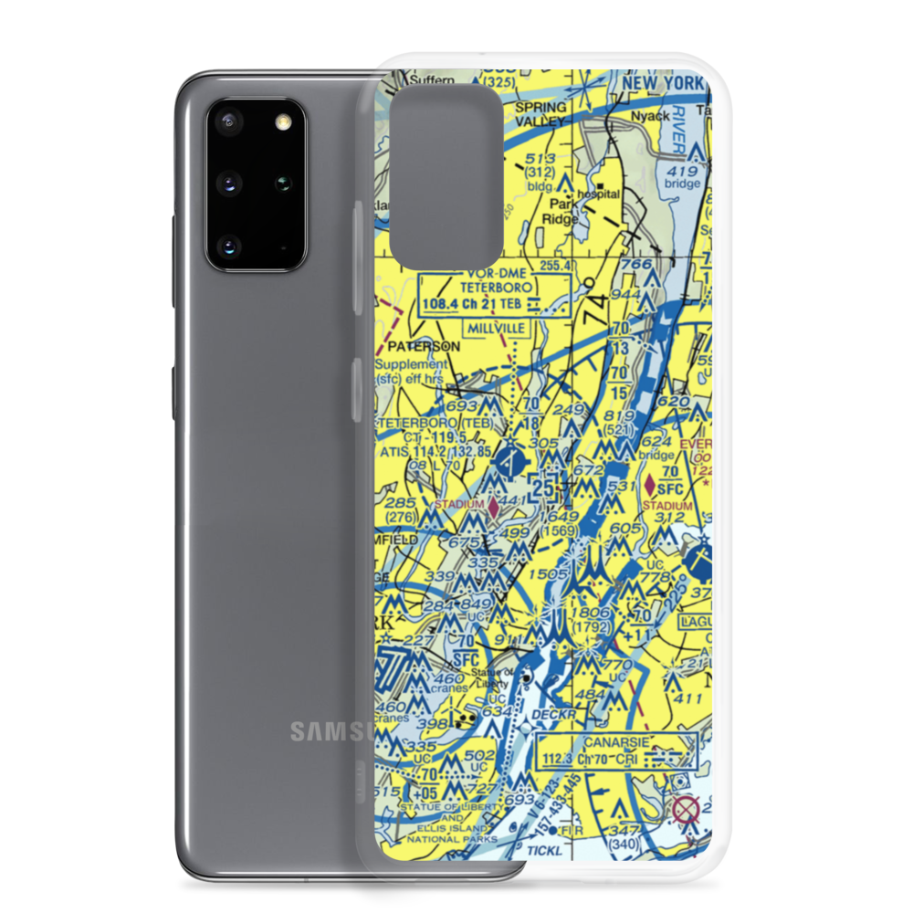 Ridgefield Park Seaplane Base (NJ00) VFR Sectional Samsung Case Samsung Galaxy S20 Plus model shown