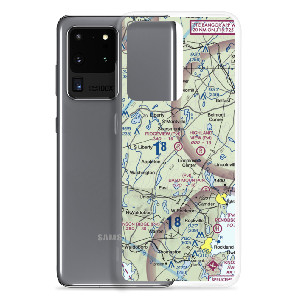 Ridgeview Airport (12ME) VFR Sectional Samsung Case Samsung Galaxy S20 Ultra model shown
