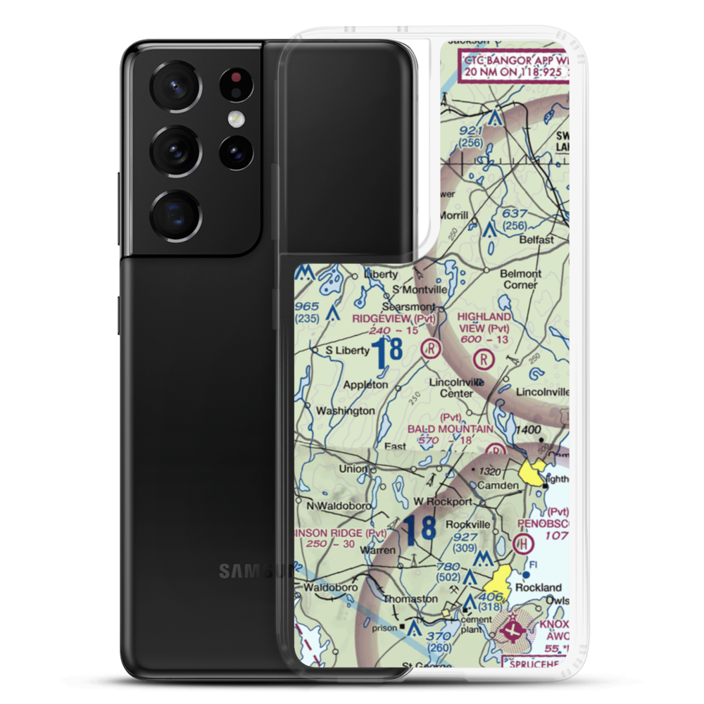 Ridgeview Airport (12ME) VFR Sectional Samsung Case Samsung Galaxy S21 Ultra model shown