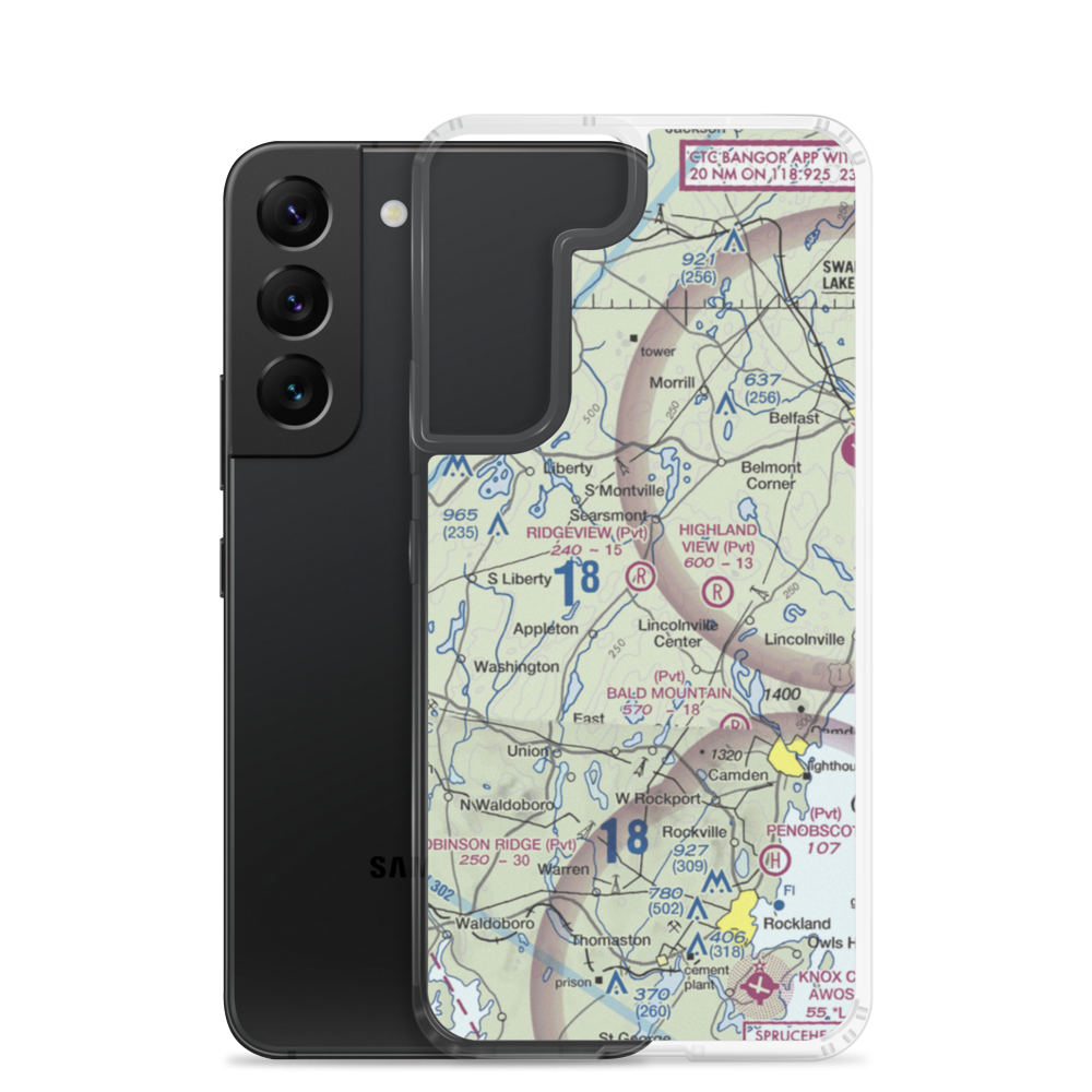 Ridgeview Airport (12ME) VFR Sectional Samsung Case Samsung Galaxy S22 model shown