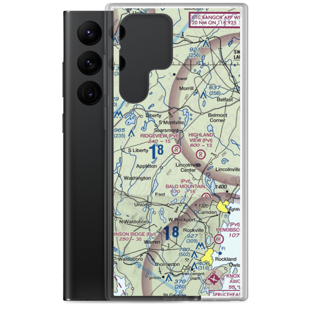Ridgeview Airport (12ME) VFR Sectional Samsung Case Samsung Galaxy S22 Ultra model shown
