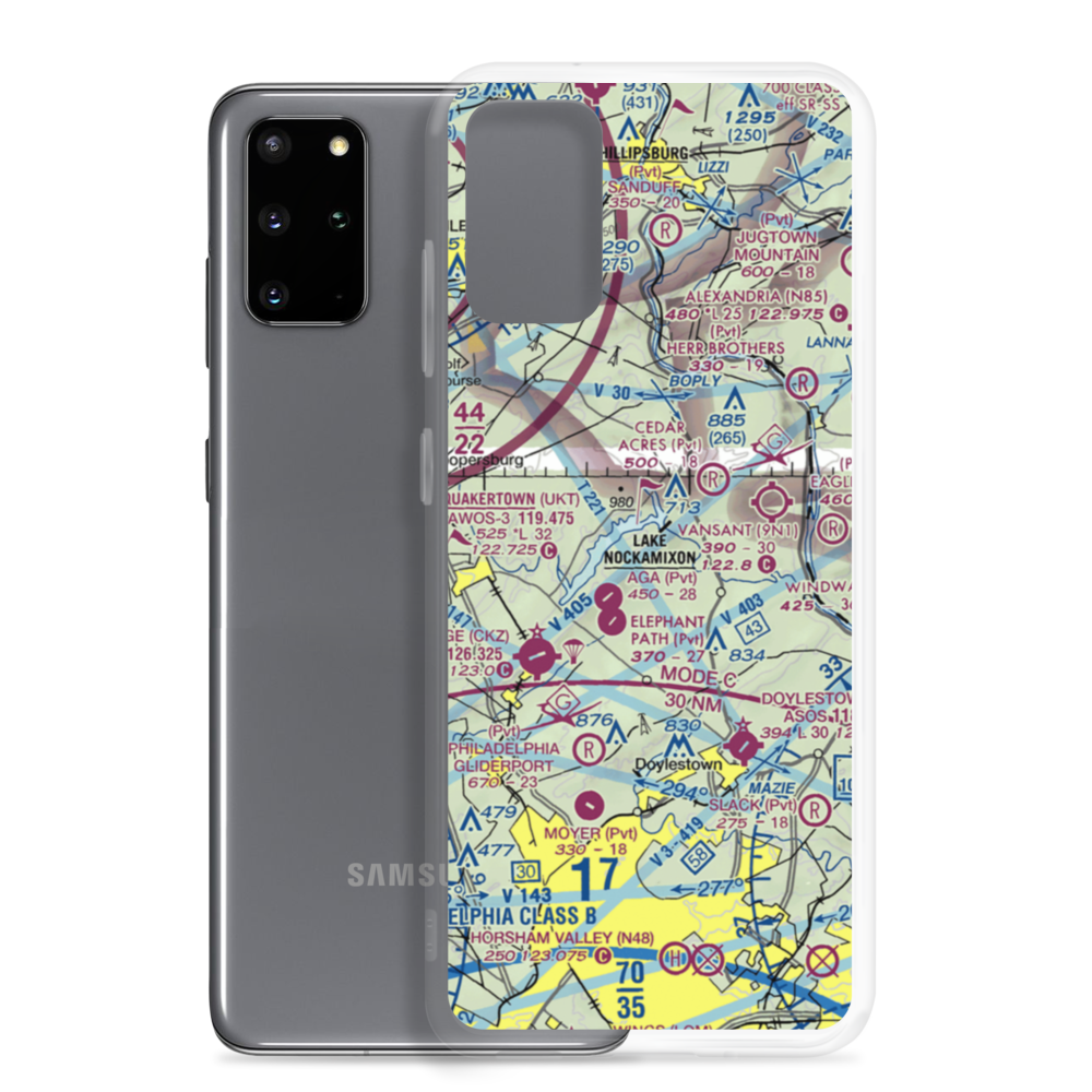Ridgeview Airport (1PA3) VFR Sectional Samsung Case Samsung Galaxy S20 Plus model shown