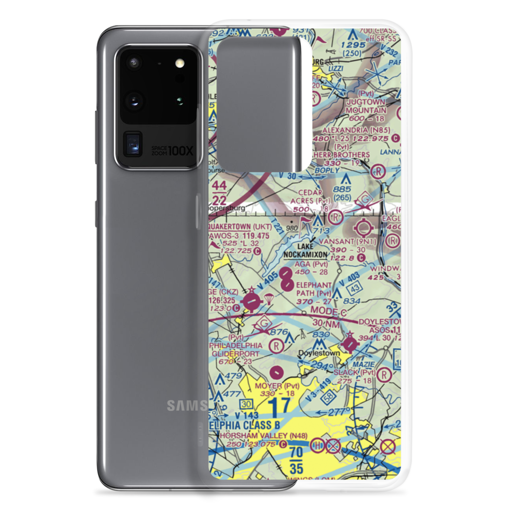 Ridgeview Airport (1PA3) VFR Sectional Samsung Case Samsung Galaxy S20 Ultra model shown