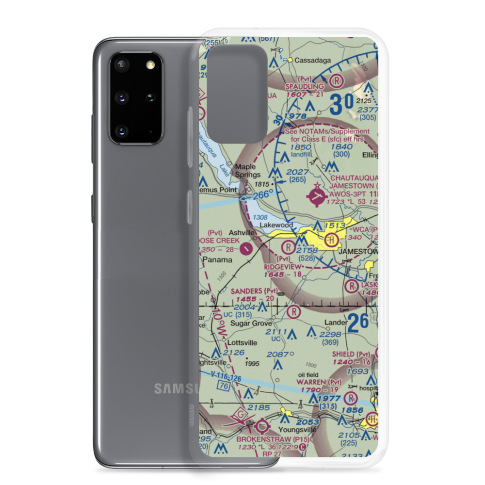 Ridgeview Airport (55NY) VFR Sectional Samsung Case Samsung Galaxy S20 Plus model shown