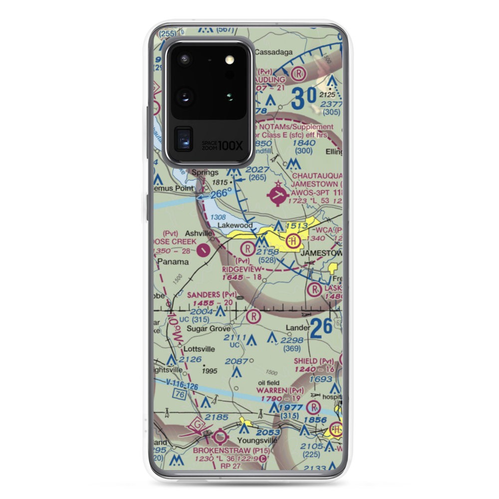 Ridgeview Airport (55NY) VFR Sectional Samsung Case Samsung Galaxy S20 Ultra model shown