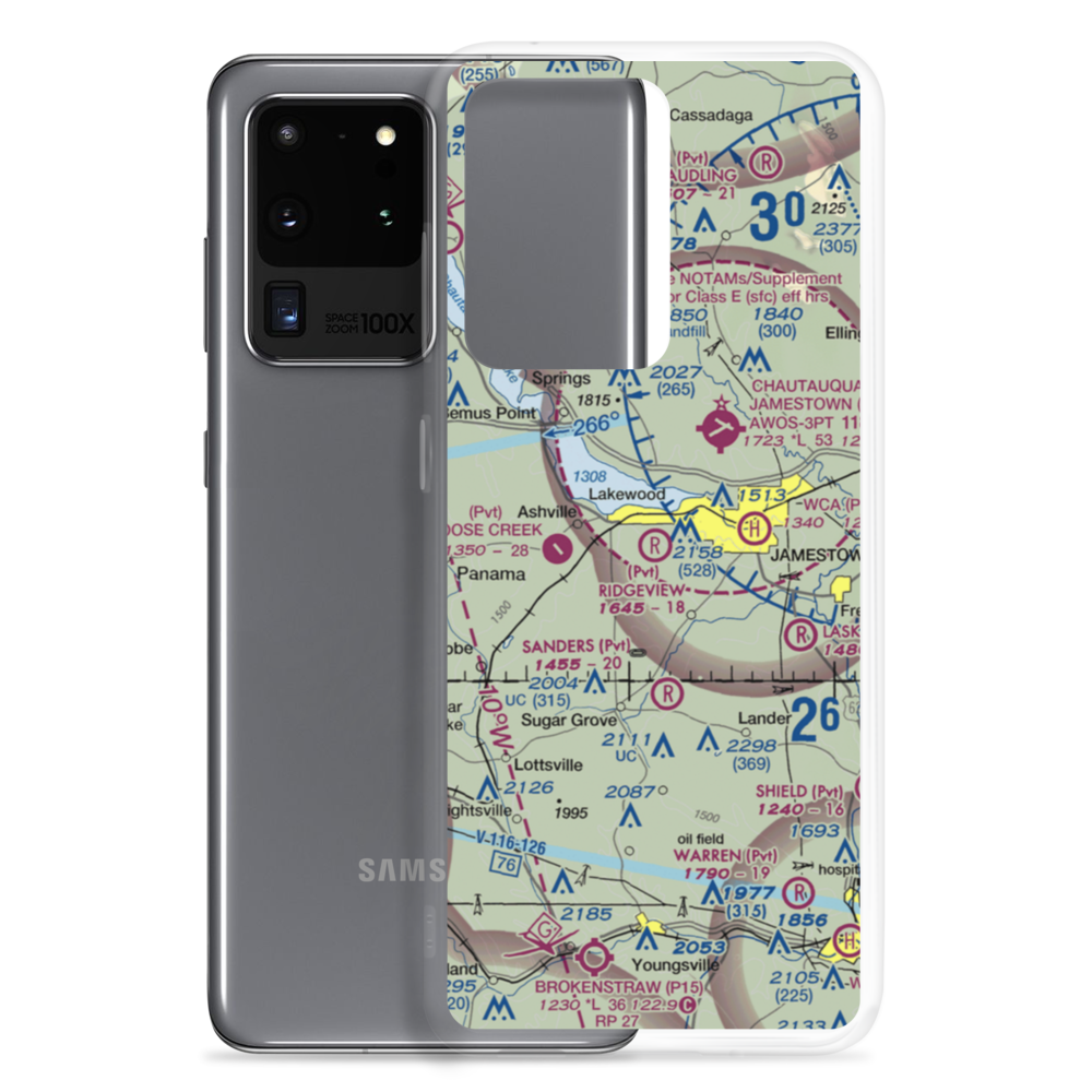 Ridgeview Airport (55NY) VFR Sectional Samsung Case Samsung Galaxy S20 Ultra model shown