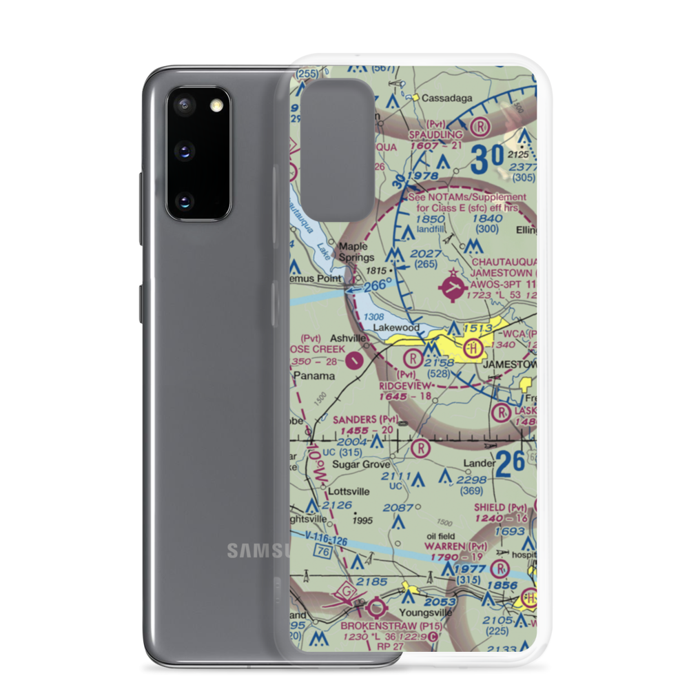 Ridgeview Airport (55NY) VFR Sectional Samsung Case Samsung Galaxy S20 model shown
