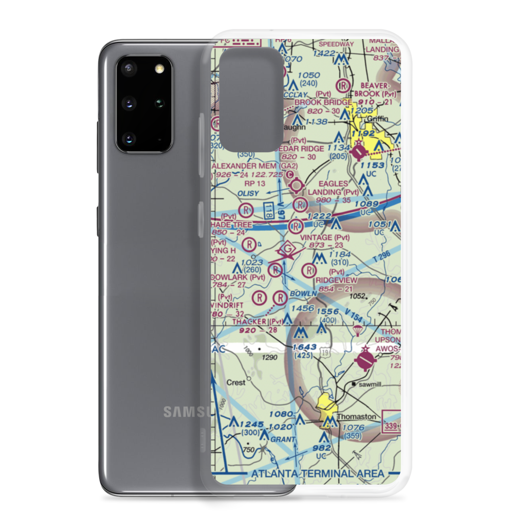 Ridgeview Farm Airport (GA10) VFR Sectional Samsung Case Samsung Galaxy S20 Plus model shown