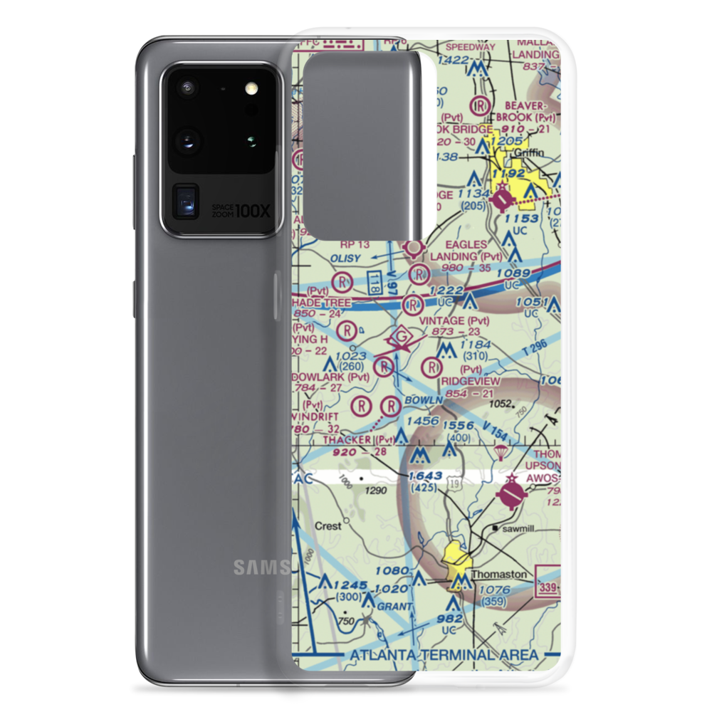Ridgeview Farm Airport (GA10) VFR Sectional Samsung Case Samsung Galaxy S20 Ultra model shown