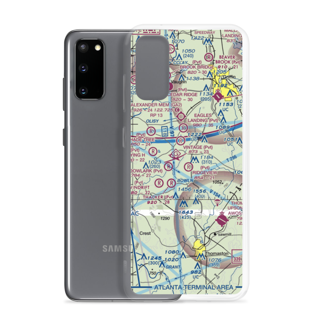 Ridgeview Farm Airport (GA10) VFR Sectional Samsung Case Samsung Galaxy S20 model shown