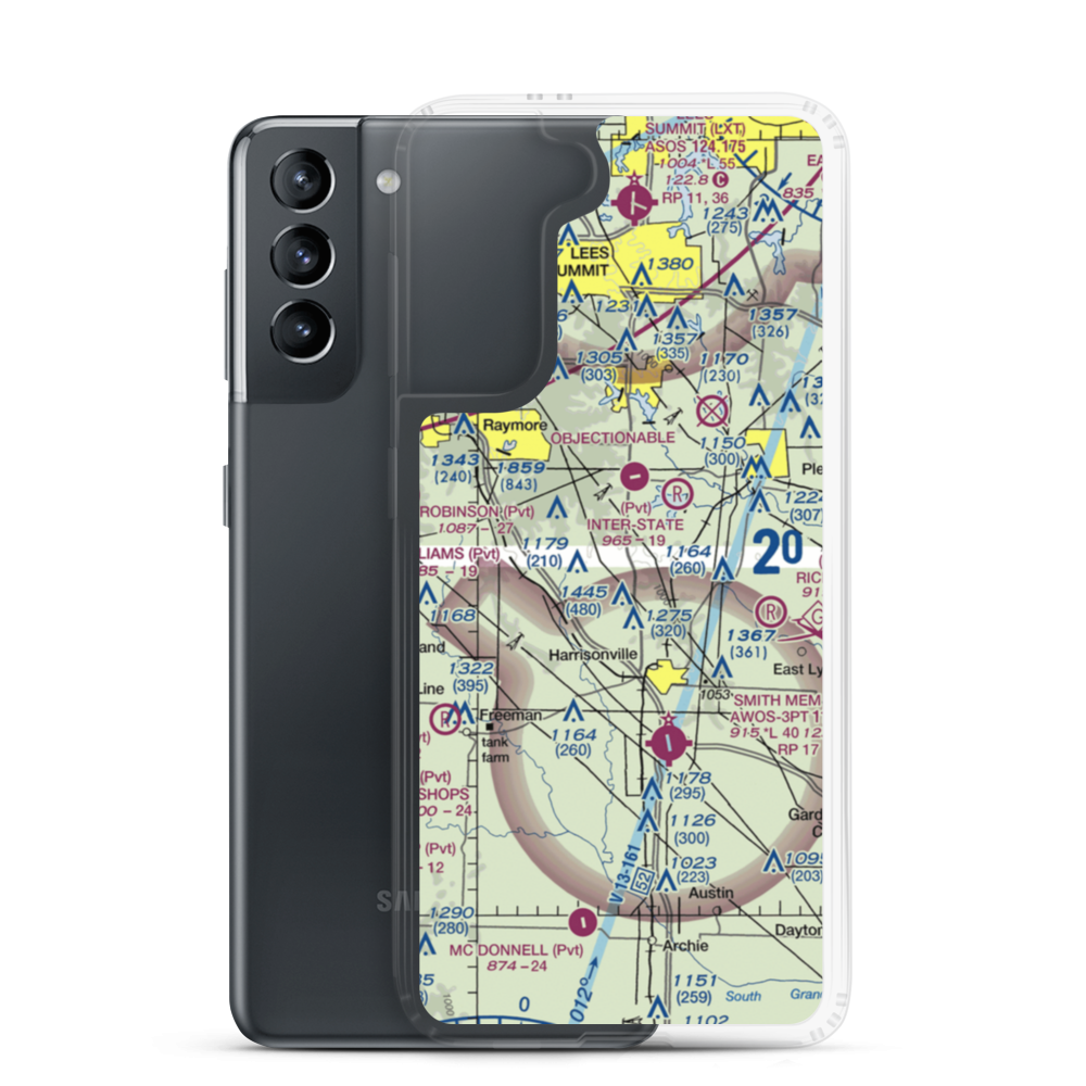 Ridgeview Ranch Airport (MO37) VFR Sectional Samsung Case Samsung Galaxy S21 model shown