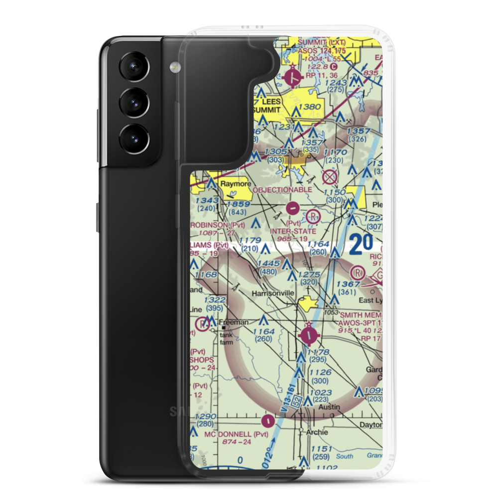Ridgeview Ranch Airport (MO37) VFR Sectional Samsung Case Samsung Galaxy S21 Plus model shown