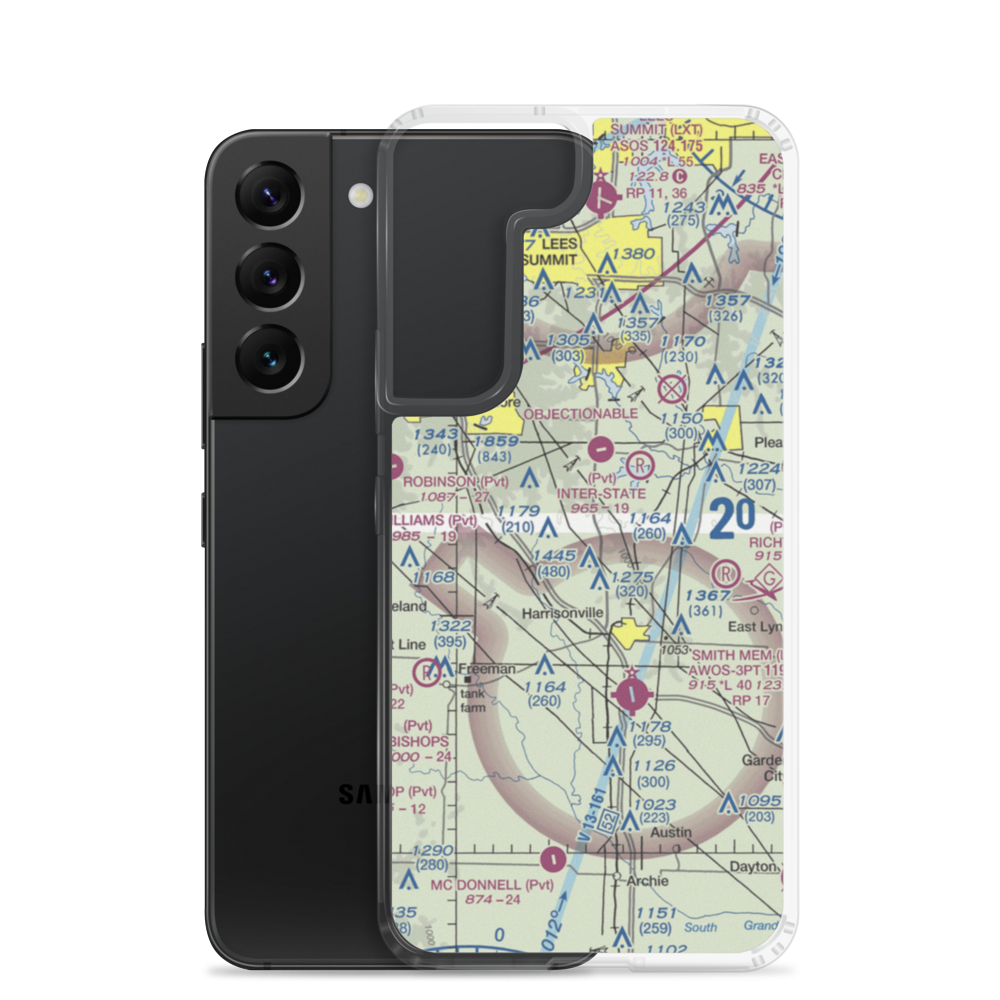 Ridgeview Ranch Airport (MO37) VFR Sectional Samsung Case Samsung Galaxy S22 model shown