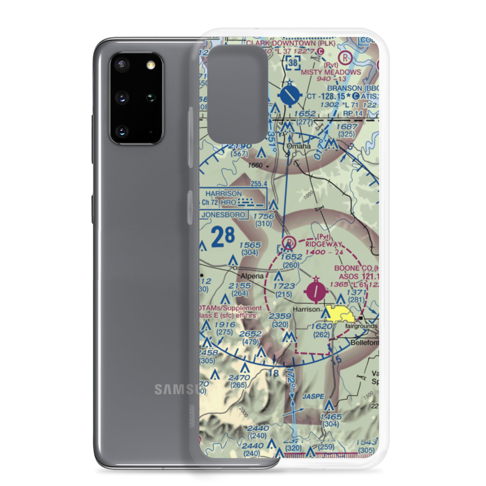 Ridgeway Field (3AR2) VFR Sectional Samsung Case Samsung Galaxy S20 Plus model shown
