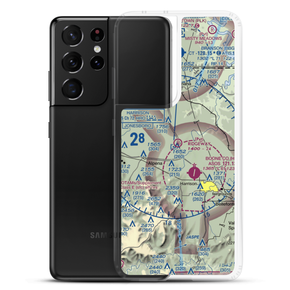 Ridgeway Field (3AR2) VFR Sectional Samsung Case Samsung Galaxy S21 Ultra model shown
