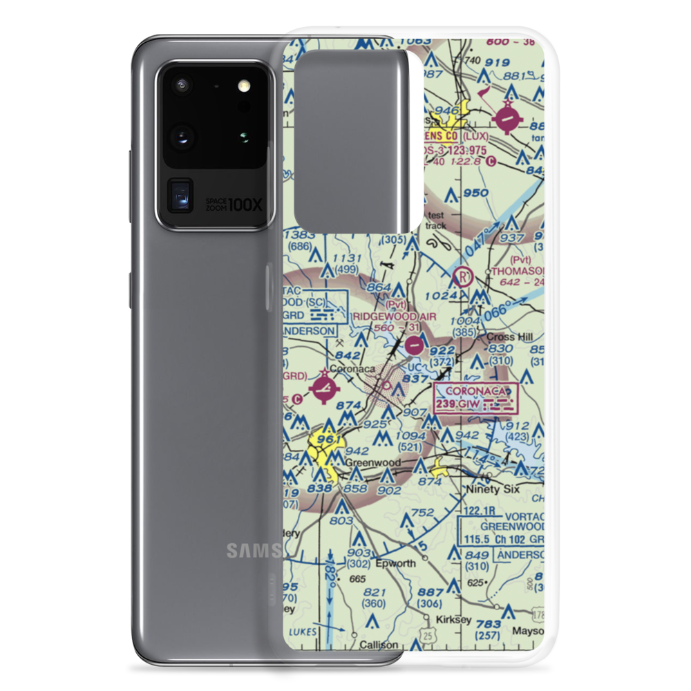 Ridgewood Air Airport (2SC5) VFR Sectional Samsung Case Samsung Galaxy S20 Ultra model shown