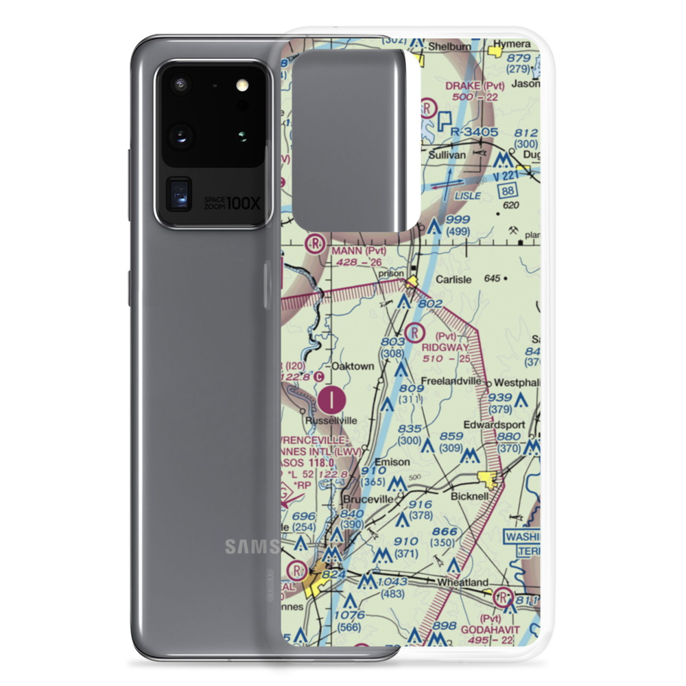 Ridgway Flying Service Airport (II30) VFR Sectional Samsung Case Samsung Galaxy S20 Ultra model shown