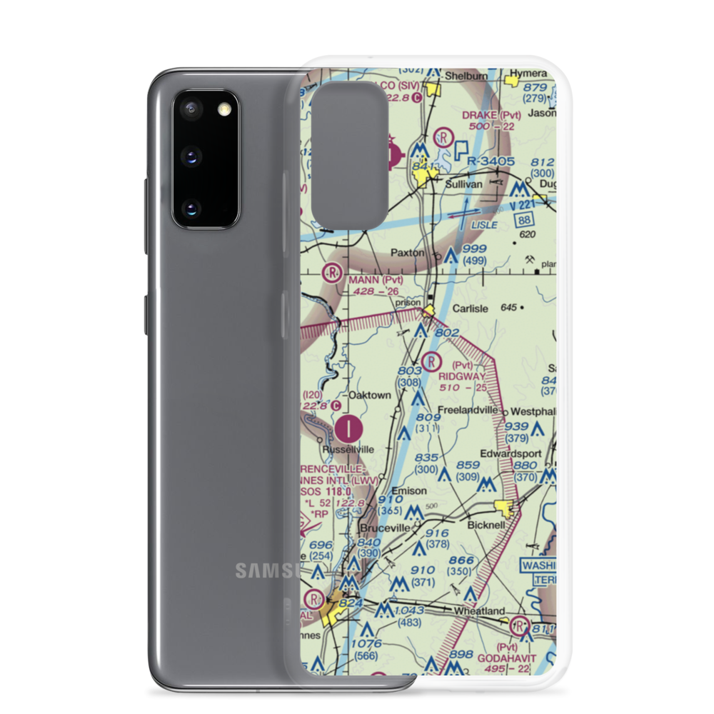 Ridgway Flying Service Airport (II30) VFR Sectional Samsung Case Samsung Galaxy S20 model shown
