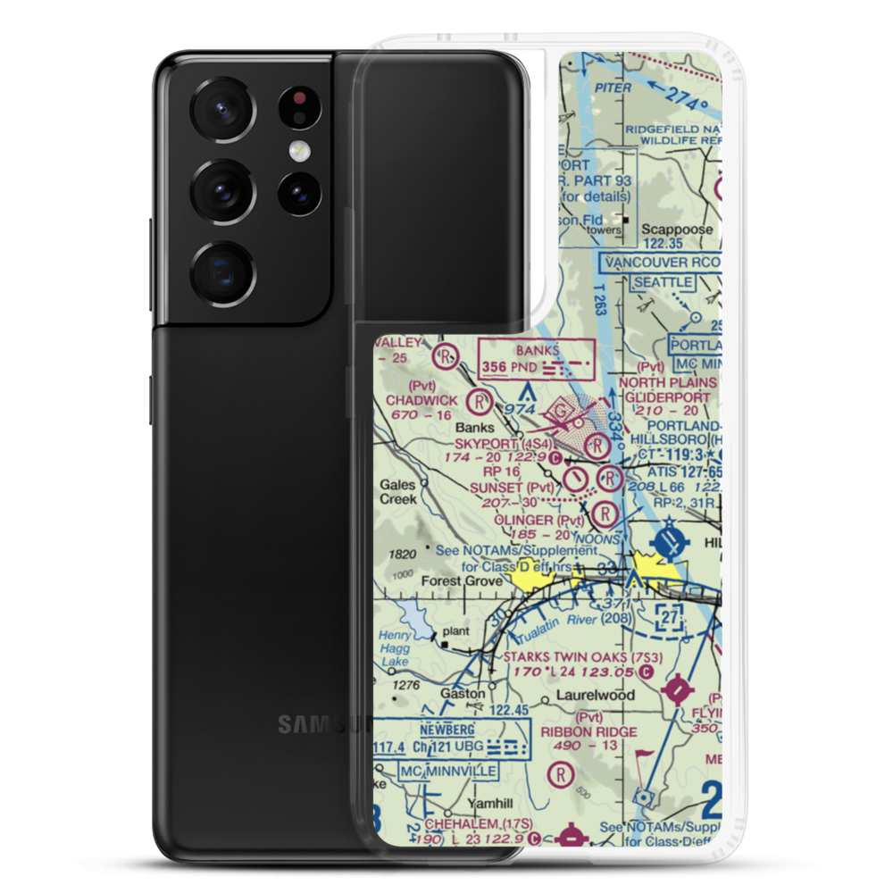 Rieben Airport (OG02) VFR Sectional Samsung Case Samsung Galaxy S21 Ultra model shown