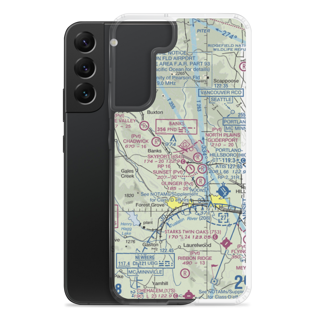 Rieben Airport (OG02) VFR Sectional Samsung Case Samsung Galaxy S22 Plus model shown