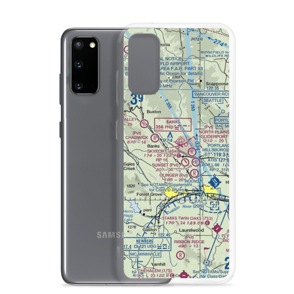 Rieben Airport (OG02) VFR Sectional Samsung Case Samsung Galaxy S20 model shown