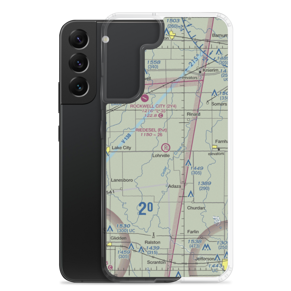 Riedesel Private Airport (IA08) VFR Sectional Samsung Case Samsung Galaxy S22 Plus model shown