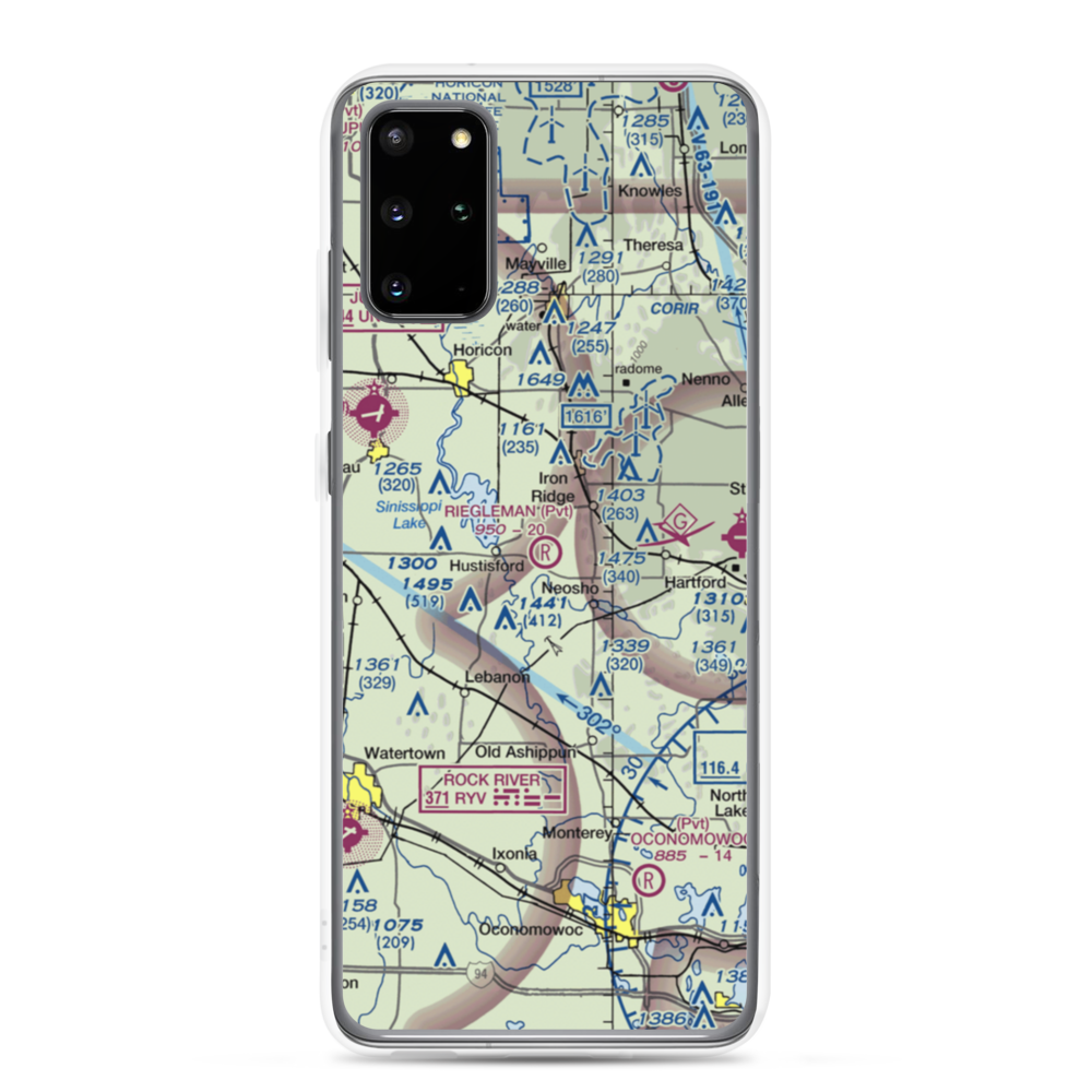 Riegleman Field (58WI) VFR Sectional Samsung Case Samsung Galaxy S20 Plus model shown