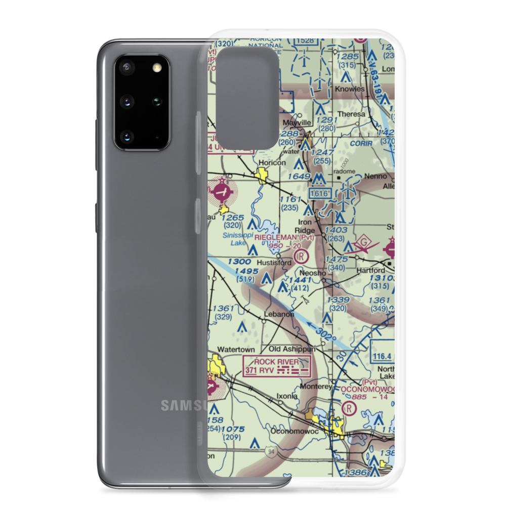 Riegleman Field (58WI) VFR Sectional Samsung Case Samsung Galaxy S20 Plus model shown