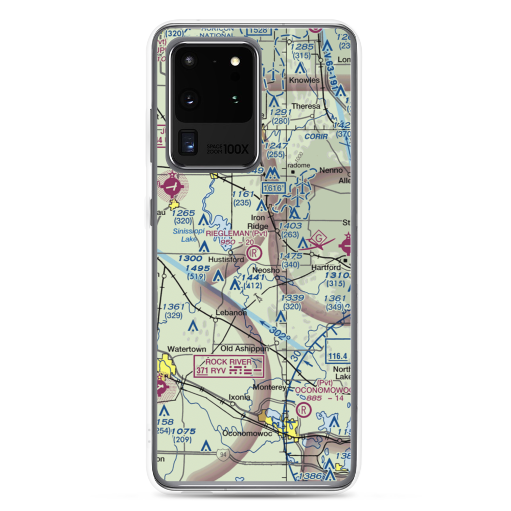 Riegleman Field (58WI) VFR Sectional Samsung Case Samsung Galaxy S20 Ultra model shown