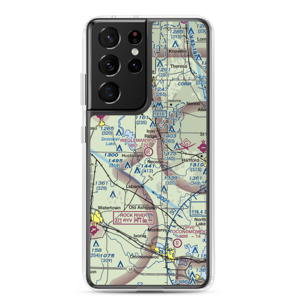 Riegleman Field (58WI) VFR Sectional Samsung Case Samsung Galaxy S21 Ultra model shown