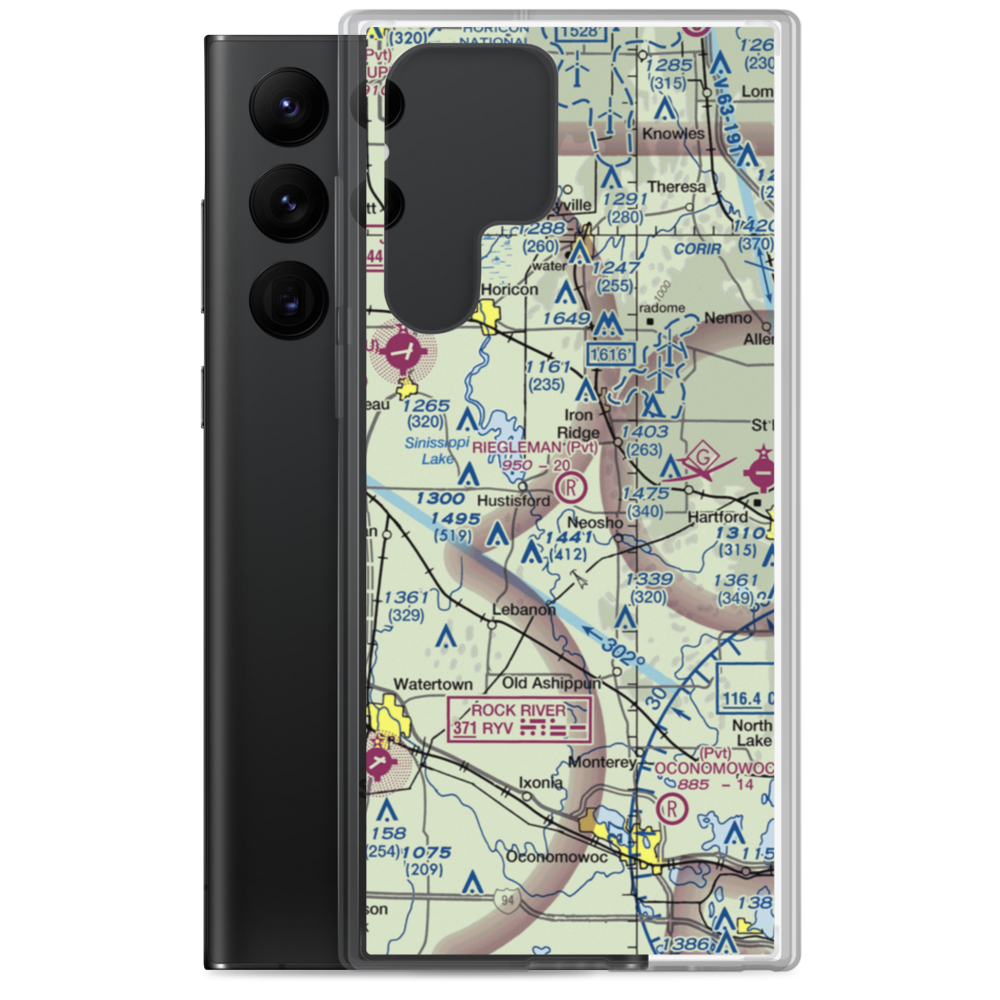 Riegleman Field (58WI) VFR Sectional Samsung Case Samsung Galaxy S22 Ultra model shown