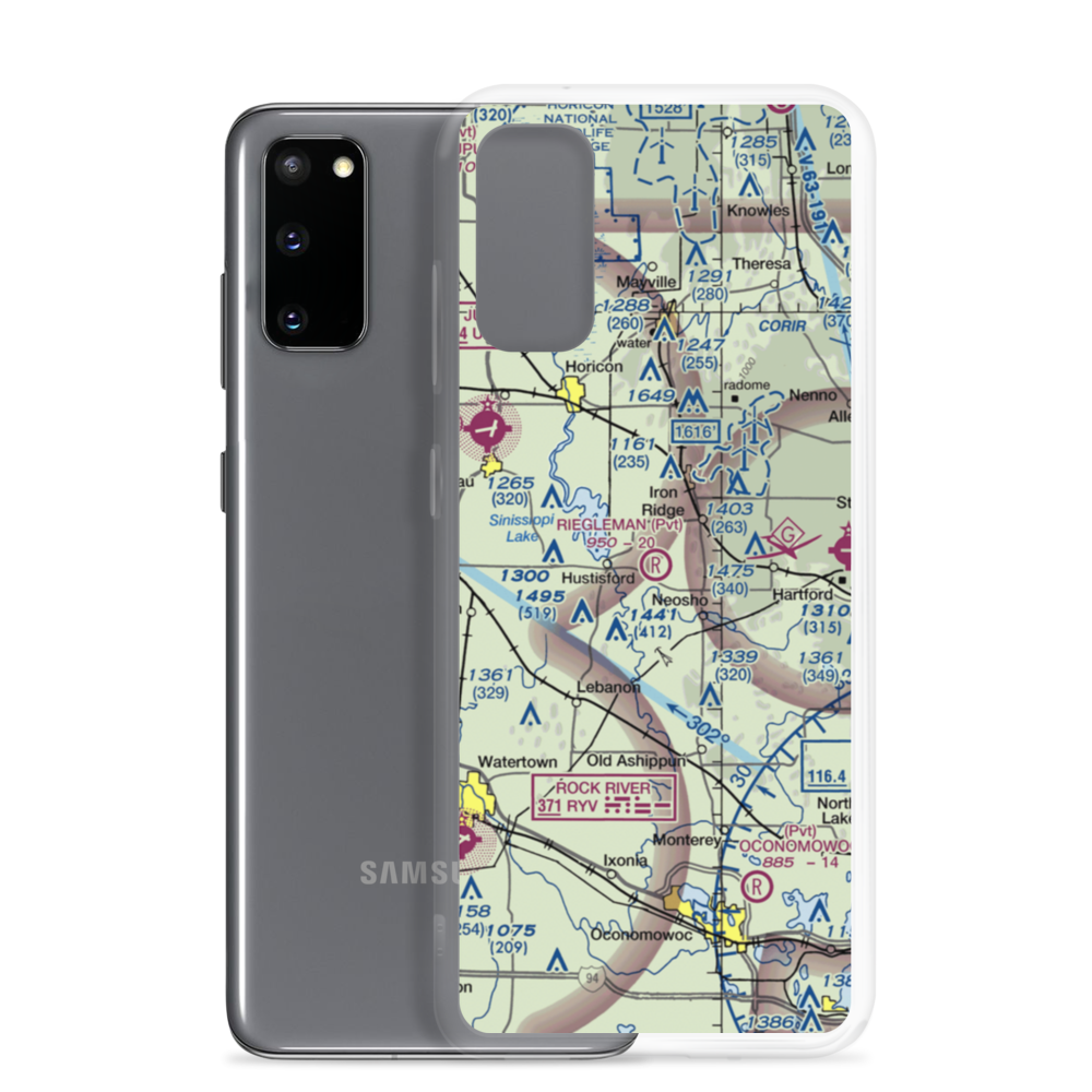 Riegleman Field (58WI) VFR Sectional Samsung Case Samsung Galaxy S20 model shown