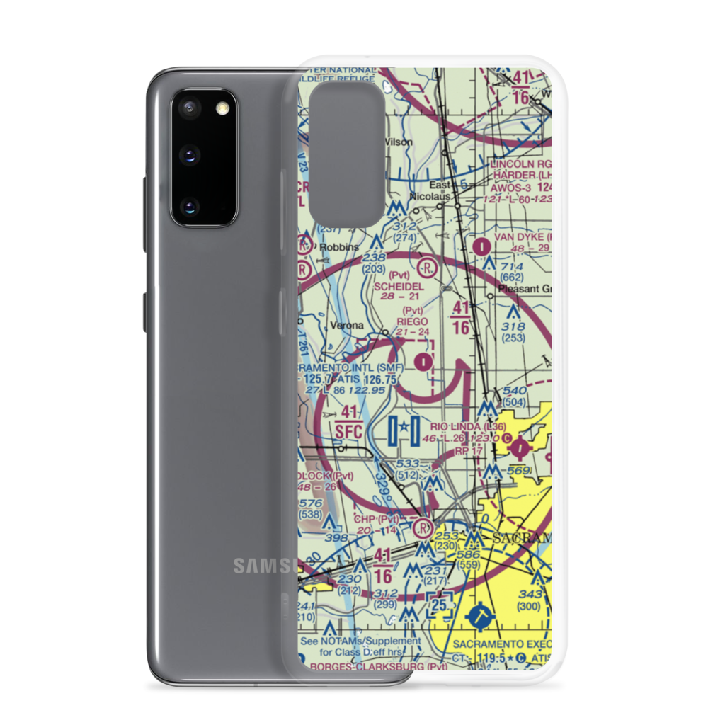 Riego Flight Strip (38CL) VFR Sectional Samsung Case Samsung Galaxy S20 model shown