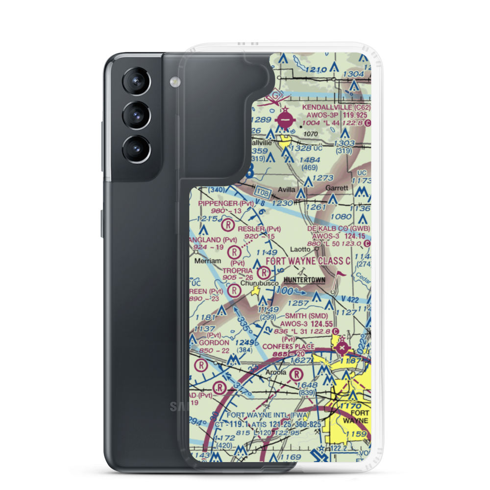 Ries Airport (76II) VFR Sectional Samsung Case Samsung Galaxy S21 model shown