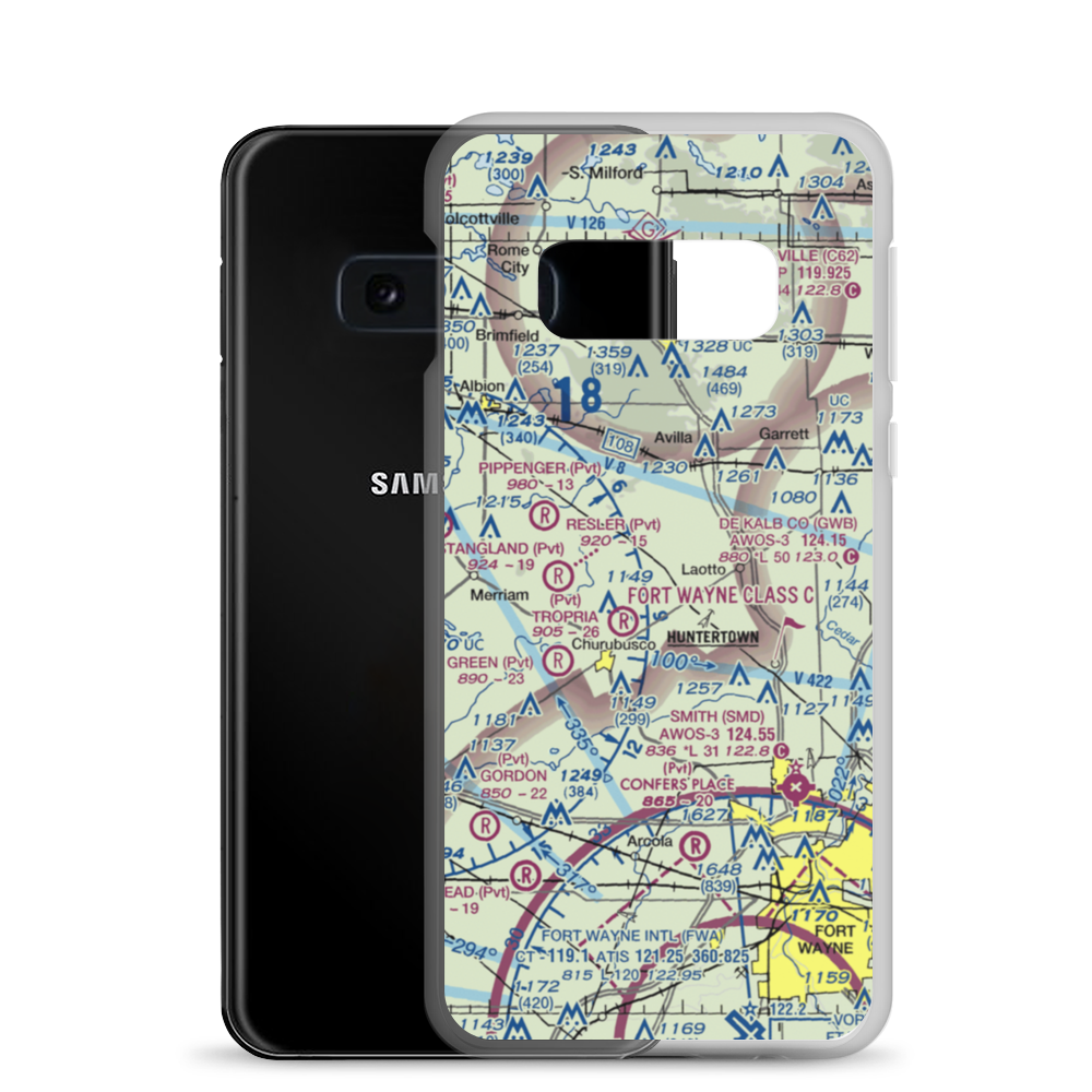 Ries Airport (76II) VFR Sectional Samsung Case Samsung Galaxy S10e model shown