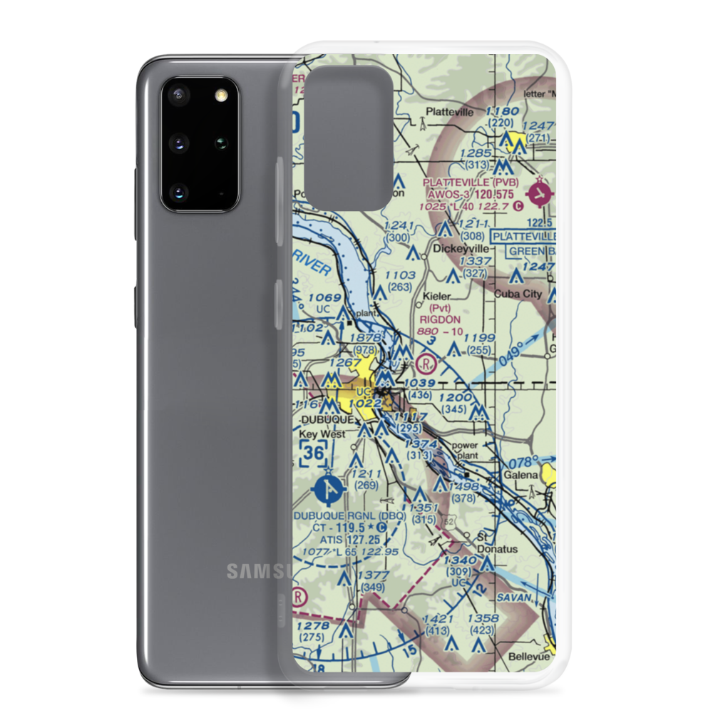 Rigdon Private Airport (WI81) VFR Sectional Samsung Case Samsung Galaxy S20 Plus model shown