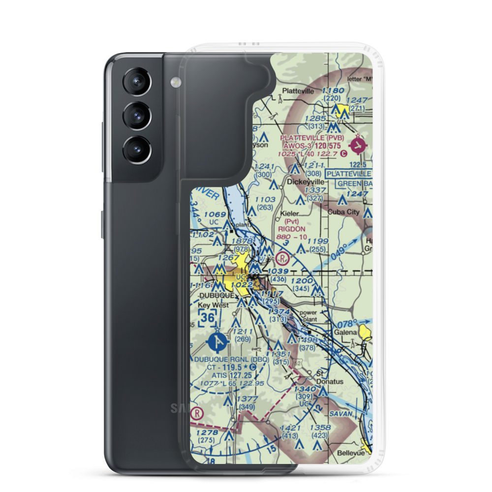 Rigdon Private Airport (WI81) VFR Sectional Samsung Case Samsung Galaxy S21 model shown