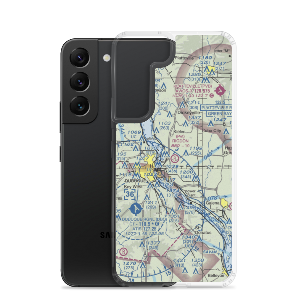 Rigdon Private Airport (WI81) VFR Sectional Samsung Case Samsung Galaxy S22 model shown