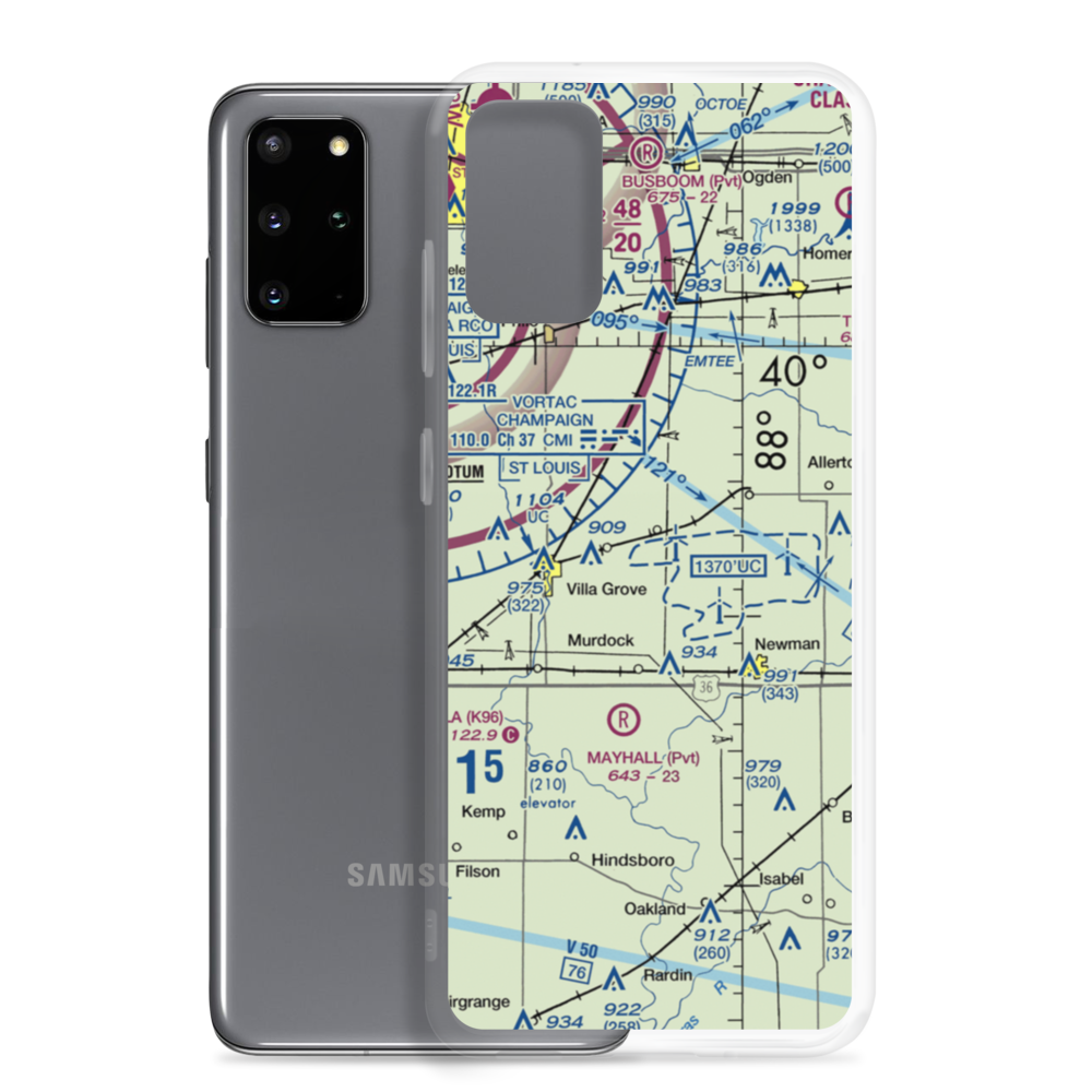 Riggins Farms Airport (IS43) VFR Sectional Samsung Case Samsung Galaxy S20 Plus model shown