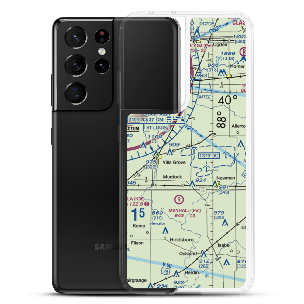 Riggins Farms Airport (IS43) VFR Sectional Samsung Case Samsung Galaxy S21 Ultra model shown