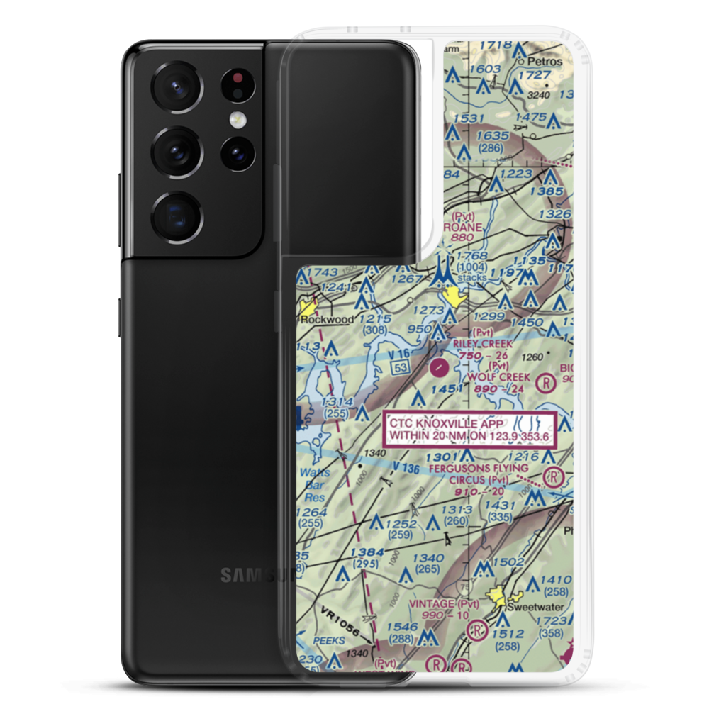 Riley Creek Airport (12TN) VFR Sectional Samsung Case Samsung Galaxy S21 Ultra model shown