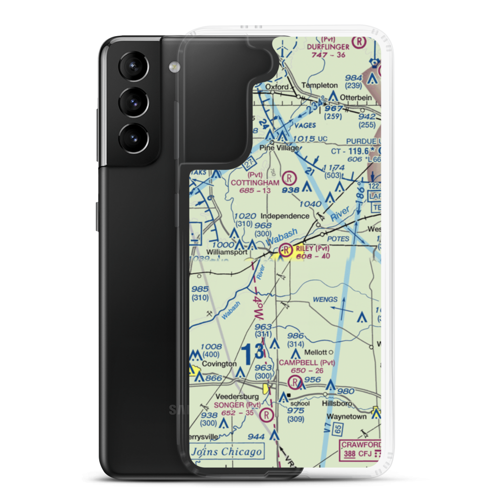 Riley Field (4IN7) VFR Sectional Samsung Case Samsung Galaxy S21 Plus model shown
