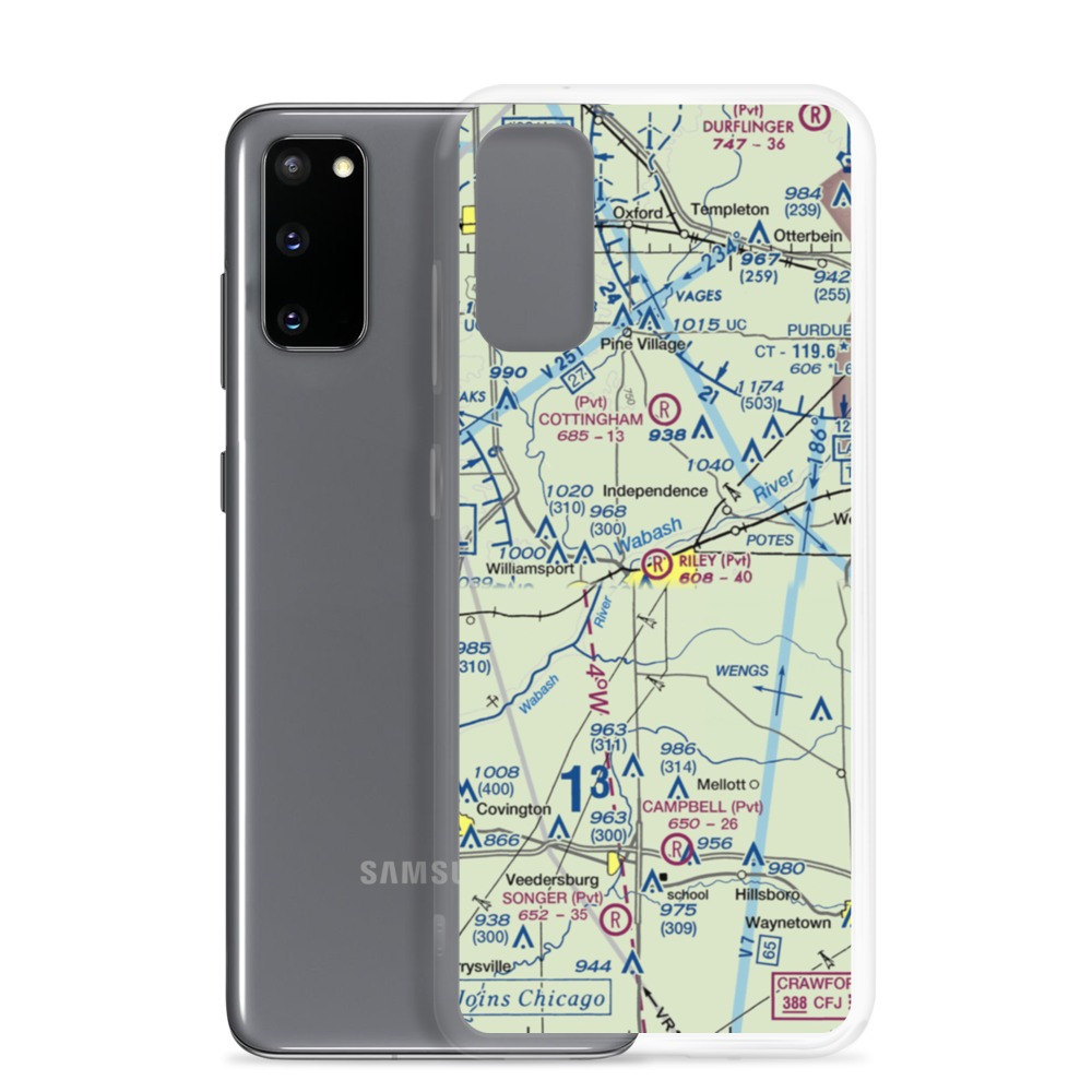 Riley Field (4IN7) VFR Sectional Samsung Case Samsung Galaxy S20 model shown