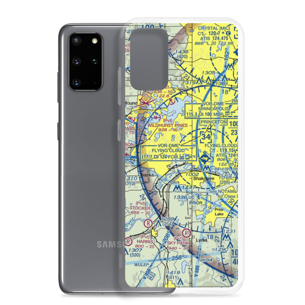 Rileys Landing Seaplane Base (MN21) VFR Sectional Samsung Case Samsung Galaxy S20 Plus model shown