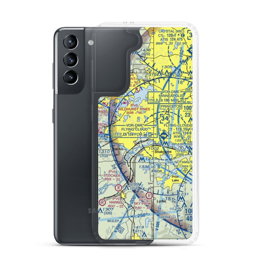 Rileys Landing Seaplane Base (MN21) VFR Sectional Samsung Case Samsung Galaxy S21 model shown