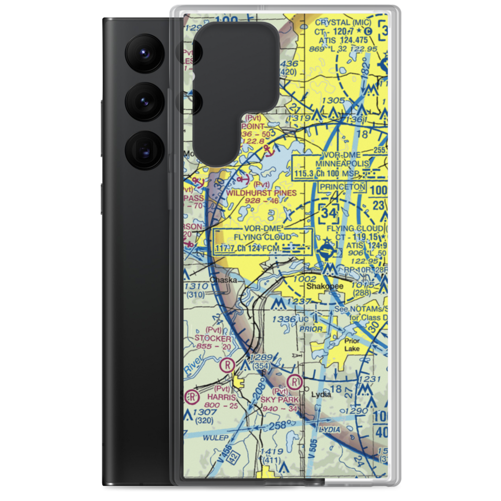 Rileys Landing Seaplane Base (MN21) VFR Sectional Samsung Case Samsung Galaxy S22 Ultra model shown