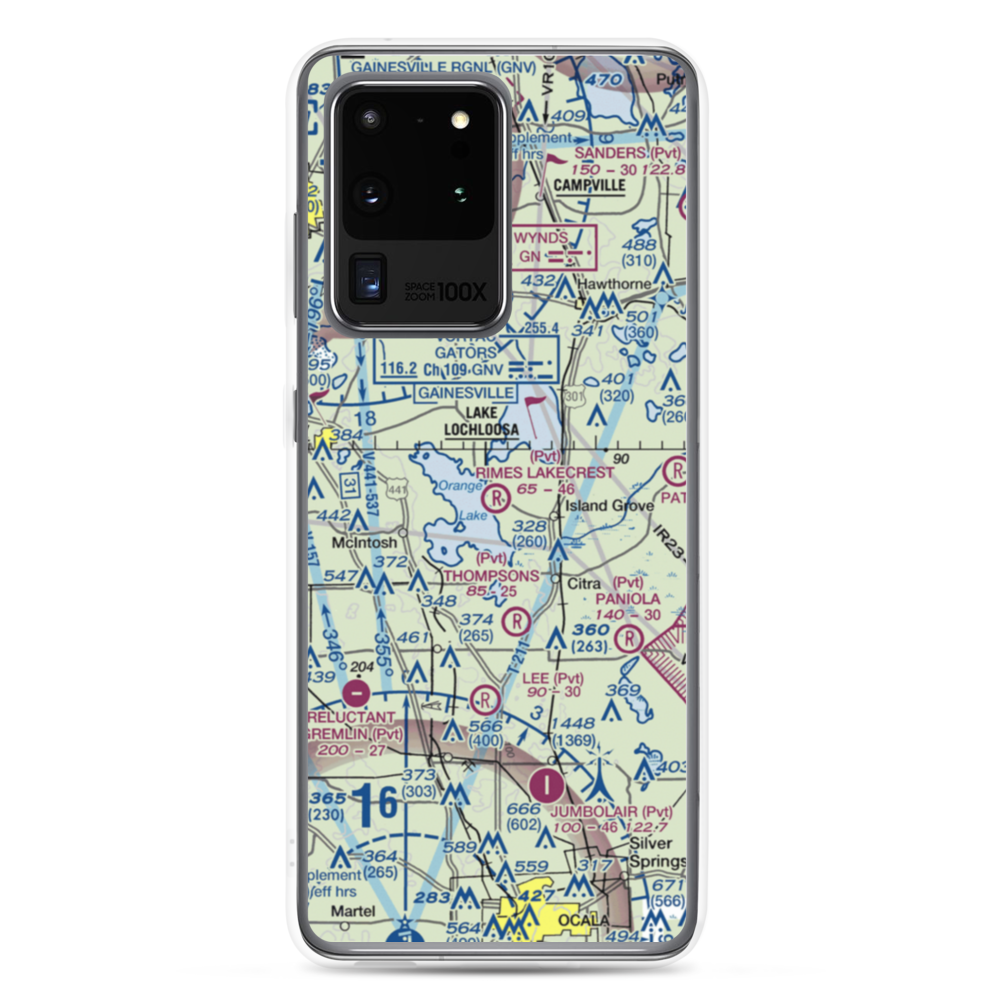 Rimes Lakecrest Airport (35FA) VFR Sectional Samsung Case Samsung Galaxy S20 Ultra model shown