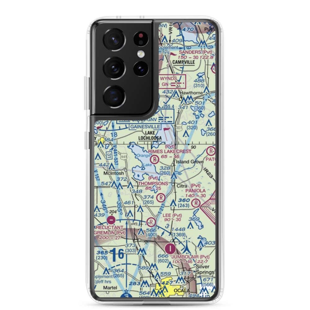 Rimes Lakecrest Airport (35FA) VFR Sectional Samsung Case Samsung Galaxy S21 Ultra model shown